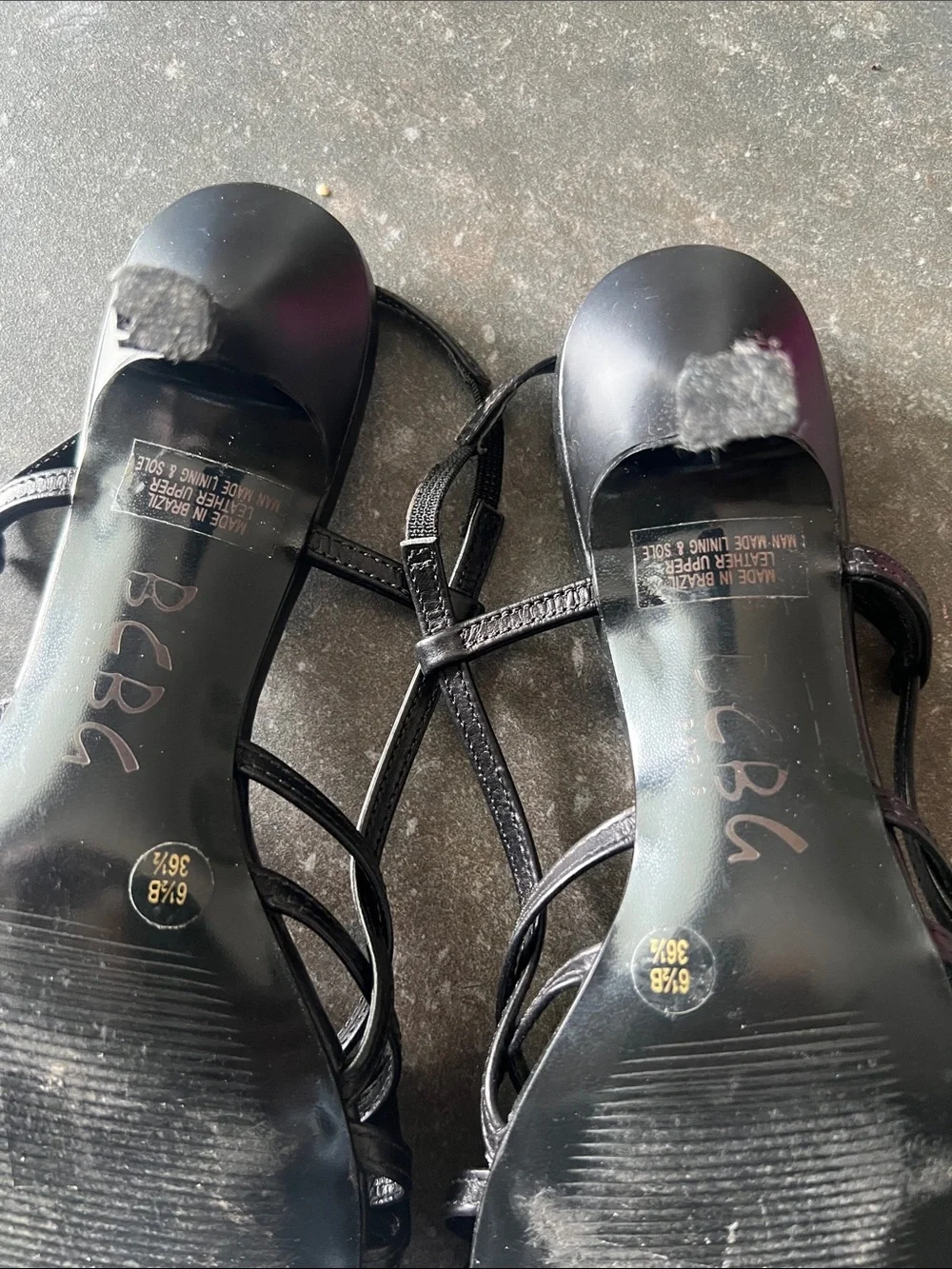 BCBG Paris leather and satin Black Bow Slingback kitten Heels